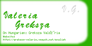 valeria greksza business card